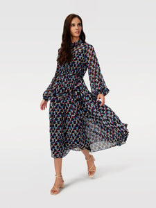 DVF	KENT DRESS	GEO ILLUSION MED