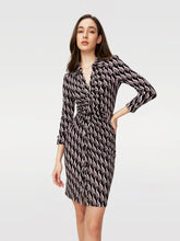 Load image into Gallery viewer, DVF SHESKA 3/4 DRESS BIRD WEAVE BERLIN