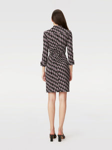 DVF SHESKA 3/4 DRESS BIRD WEAVE BERLIN