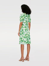 Load image into Gallery viewer, DVF	JEMMA DRESS EARTH FLORAL MULTI MED CH