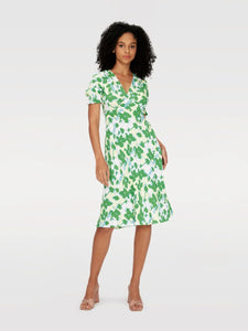 DVF	JEMMA DRESS EARTH FLORAL MULTI MED CH