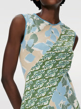 Load image into Gallery viewer, DVF	CORY DRESS	E FLORAL MULTI CERULEAN SEEDLING