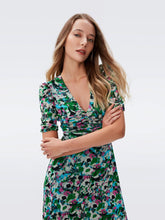 Load image into Gallery viewer, DVF	KOREN REVERSIBLE DRESS FLOWER BED/ARTA GEO GREEN