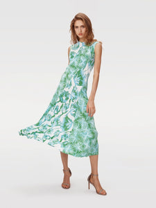 DVF	SUNNIVA DRESS	SEA TREES SEA HOLLEY GREEN