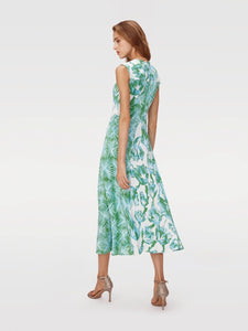 DVF	SUNNIVA DRESS	SEA TREES SEA HOLLEY GREEN