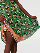 Load image into Gallery viewer, DVF KOREN REVERSIBLE DRESS IMPROV IRIS GN MED/DECO GEO SM