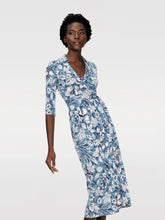 Load image into Gallery viewer, DVF	ABIGAIL MIDI DRESS BIRD OF PARADISE IVORY