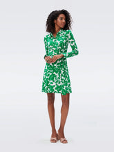 Load image into Gallery viewer, DVF DIDI DRESS FLORA NOCTURNA GREEN