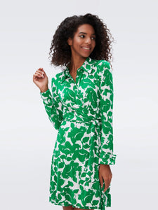 DVF DIDI DRESS FLORA NOCTURNA GREEN