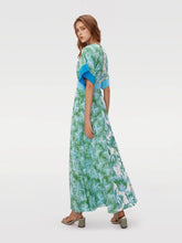 Load image into Gallery viewer, DVF	SOFIE DRESS	SEA TREES SEA HOLLY GREEN