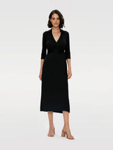 Load image into Gallery viewer, DVF	ABIGAIL MIDI DRESS BLACK