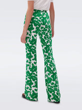 Load image into Gallery viewer, DVF BROOKLYN PANTS FLORA NOCTURNA GREEN