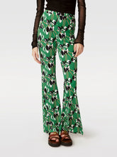 Load image into Gallery viewer, DVF BROOKLYN PANTS IMPROV IRIS GREEN LG