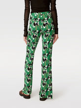 Load image into Gallery viewer, DVF BROOKLYN PANTS IMPROV IRIS GREEN LG