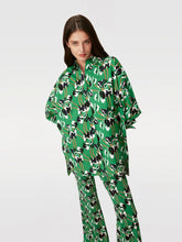 Load image into Gallery viewer, DVF BROOKLYN PANTS IMPROV IRIS GREEN LG