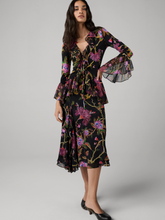 Load image into Gallery viewer, DVF	CHARLISE BLOUSE SERENISSIMA BLACK