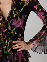 Load image into Gallery viewer, DVF	CHARLISE BLOUSE SERENISSIMA BLACK