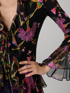 DVF	CHARLISE BLOUSE SERENISSIMA BLACK