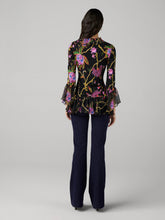 Load image into Gallery viewer, DVF	CHARLISE BLOUSE SERENISSIMA BLACK