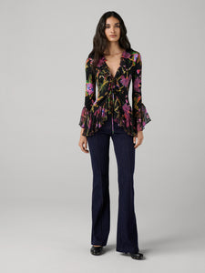 DVF	CHARLISE BLOUSE SERENISSIMA BLACK