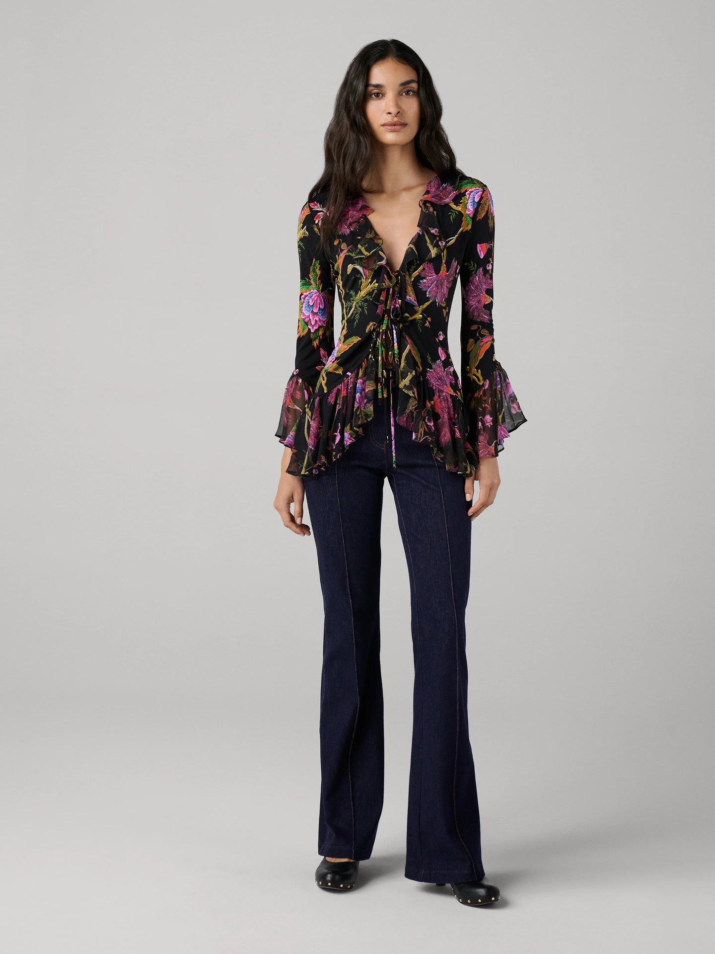 DVF	CHARLISE BLOUSE SERENISSIMA BLACK