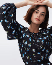 Load image into Gallery viewer, DVF NEW FREDDIE BLOUSE PEOPLE DANCING BLACK