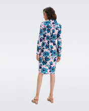 Load image into Gallery viewer, DVF PRITA DRESS ASTRANTIA LG GODDESS TURQ