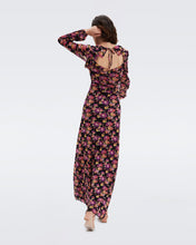 Load image into Gallery viewer, DVF SEAN DRESS ASTRANTIA MED BLACK