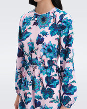 Load image into Gallery viewer, DVF SYDNEY MIDI DRESS ASTRANTIA LG GODDESS TURQ