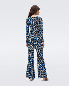 DVF REINA DRESS SHIFTED WINGS IVORY