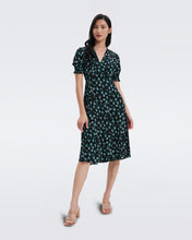 Load image into Gallery viewer, DVF JEMMA DRESS FIDDLEHEADS SM BLACK