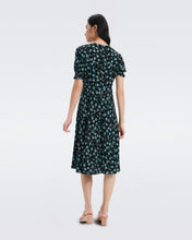 Load image into Gallery viewer, DVF JEMMA DRESS FIDDLEHEADS SM BLACK