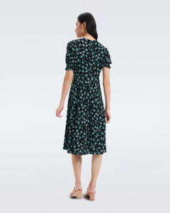 DVF JEMMA DRESS FIDDLEHEADS SM BLACK