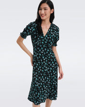 Load image into Gallery viewer, DVF JEMMA DRESS FIDDLEHEADS SM BLACK