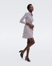 Load image into Gallery viewer, DVF DIDI DRESS PAINTED CUBE LG ORCHID