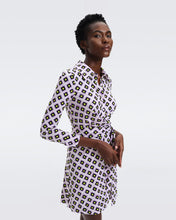 Load image into Gallery viewer, DVF DIDI DRESS PAINTED CUBE LG ORCHID