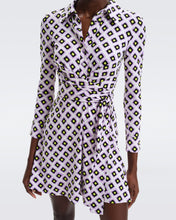 Load image into Gallery viewer, DVF DIDI DRESS PAINTED CUBE LG ORCHID