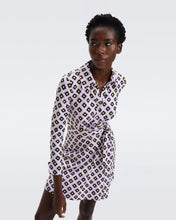 Load image into Gallery viewer, DVF DIDI DRESS PAINTED CUBE LG ORCHID