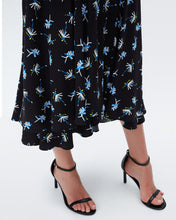 Load image into Gallery viewer, DVF DEBRA SKIRT PEOPLE DANCING BLACK