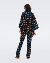 Load image into Gallery viewer, DVF VERONICA PANTS TWISTED GEO BLACK